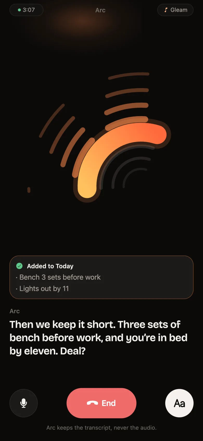 A call with Arc: the plan it just added to today, and what Arc is saying